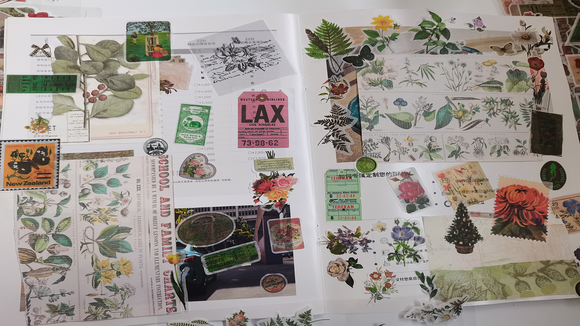 Amazon.com: Auguro Vintage Ephemera Sticker Book with 439